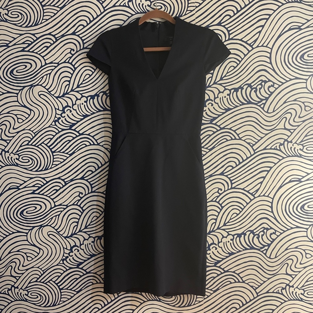 J Crew navy structured work dress